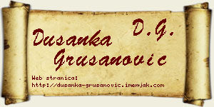 Dušanka Grušanović vizit kartica